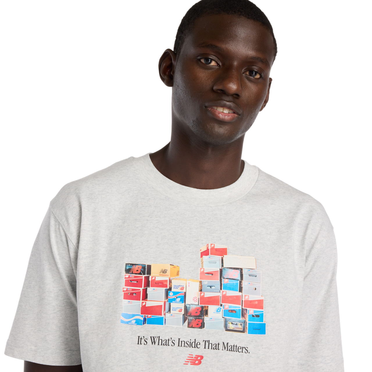 New Balance Boxes Tee Image 2 of 5. Tap to open photo gallery.
