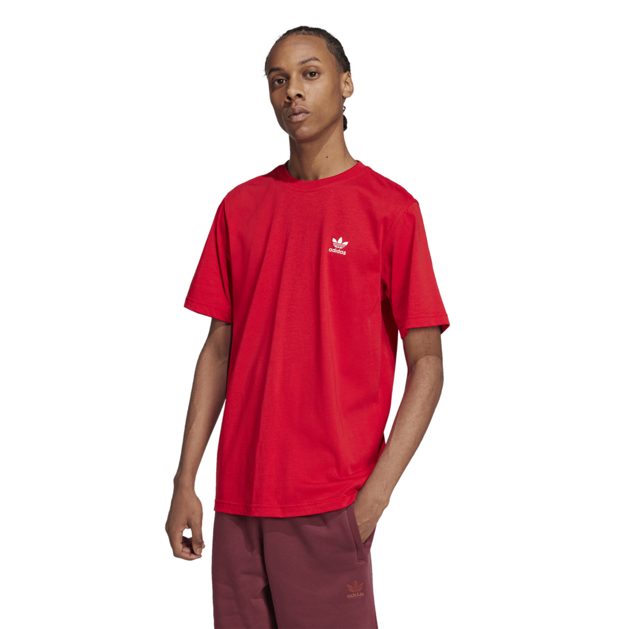 adidas Essential Trefoil Tee Image 1 of 5. Tap to open photo gallery.