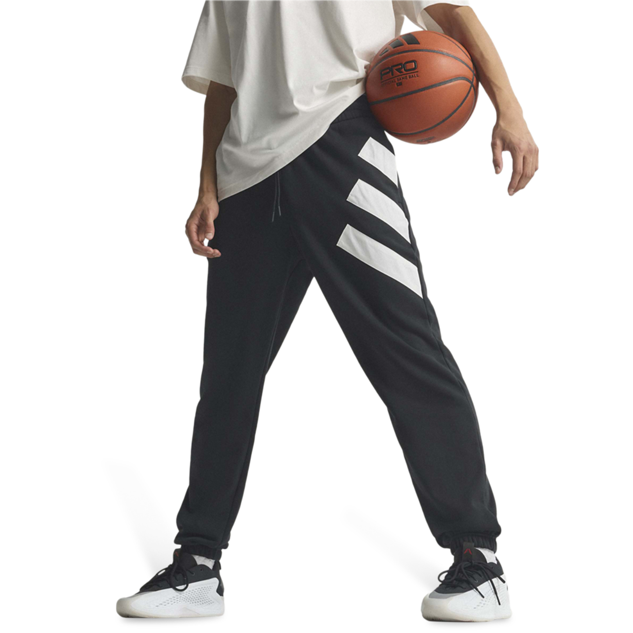 adidas Anthony Edwards Foundation Fleece Pant Image 1 of 9. Tap to open photo gallery.