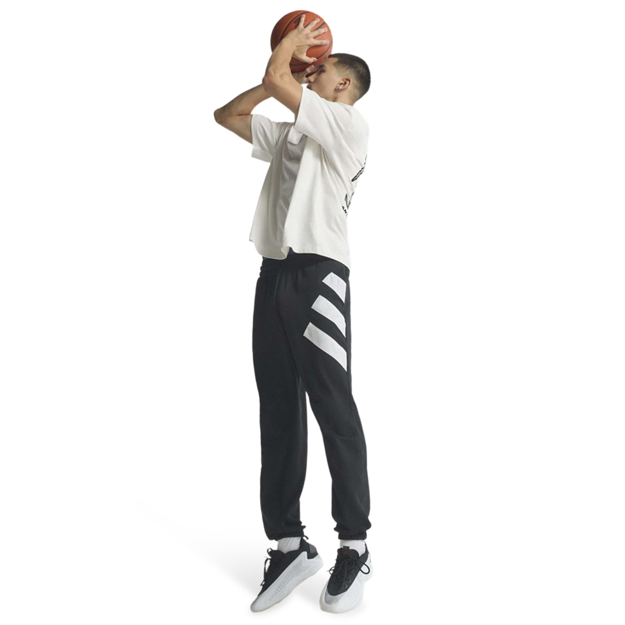 adidas Anthony Edwards Foundation Fleece Pant Image 2 of 9. Tap to open photo gallery.