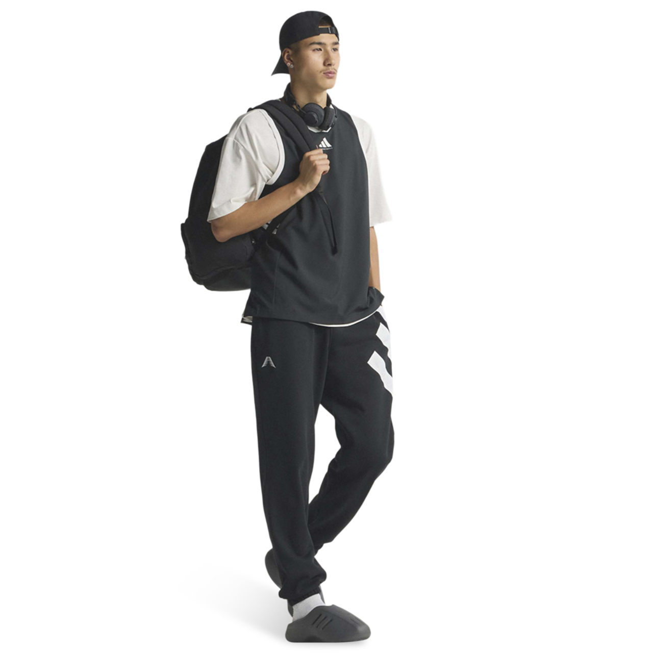 adidas Anthony Edwards Foundation Fleece Pant Image 4 of 9. Tap to open photo gallery.