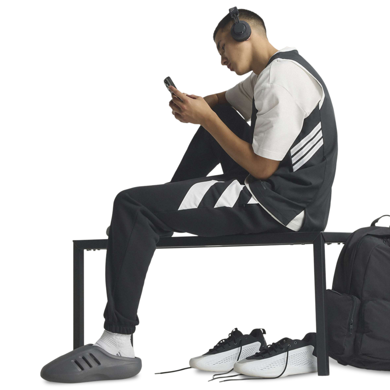 adidas Anthony Edwards Foundation Fleece Pant Image 9 of 9. Tap to open photo gallery.