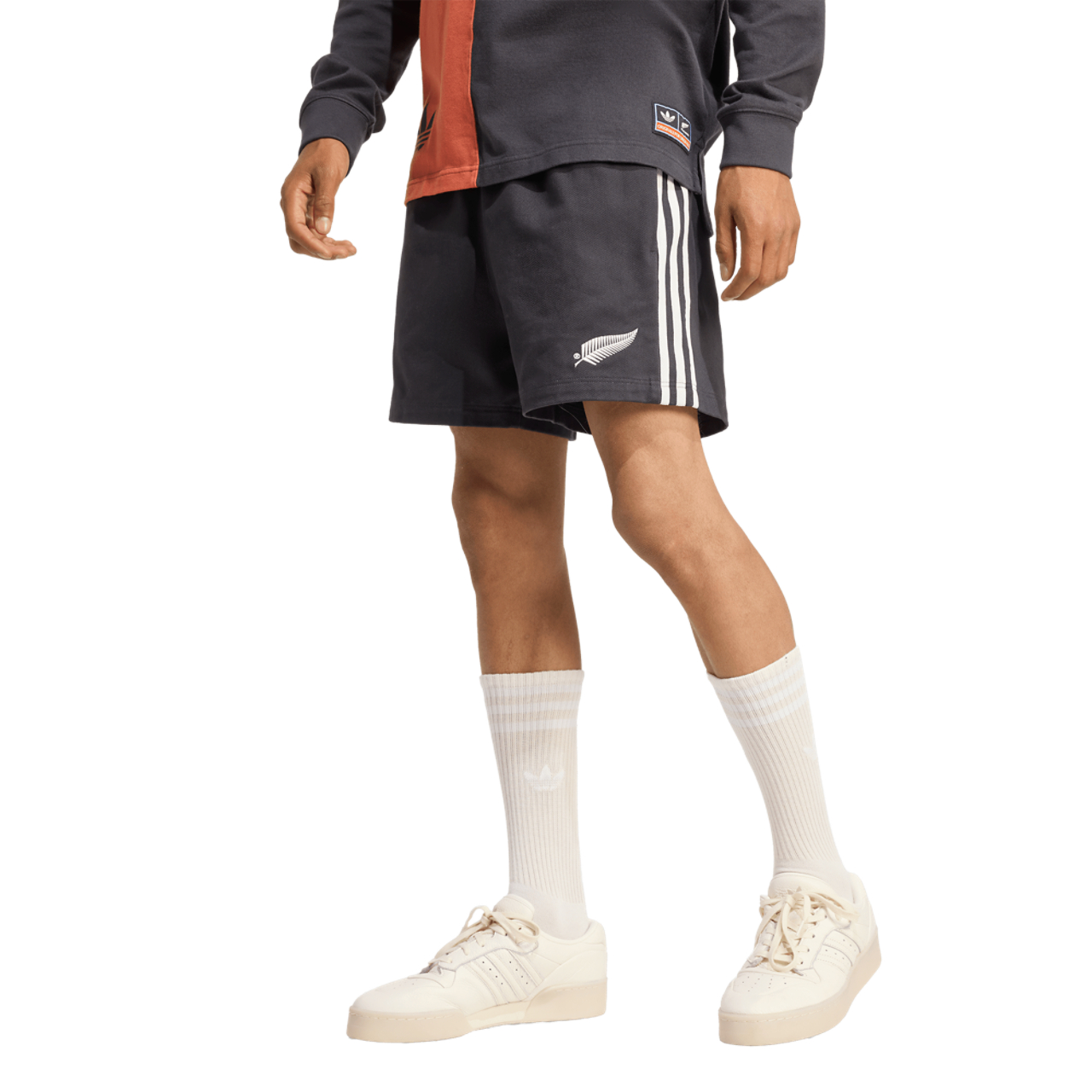 adidas Originals & All Black Retro Rugby Shorts Image 1 of 5. Tap to open photo gallery.