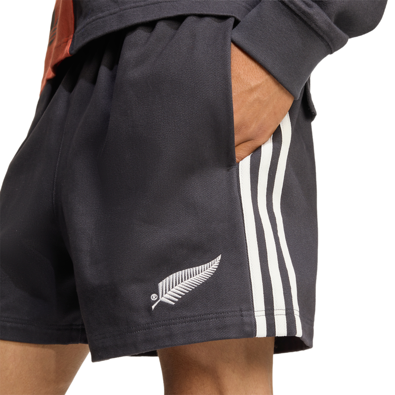 adidas Originals & All Black Retro Rugby Shorts Image 3 of 5. Tap to open photo gallery.