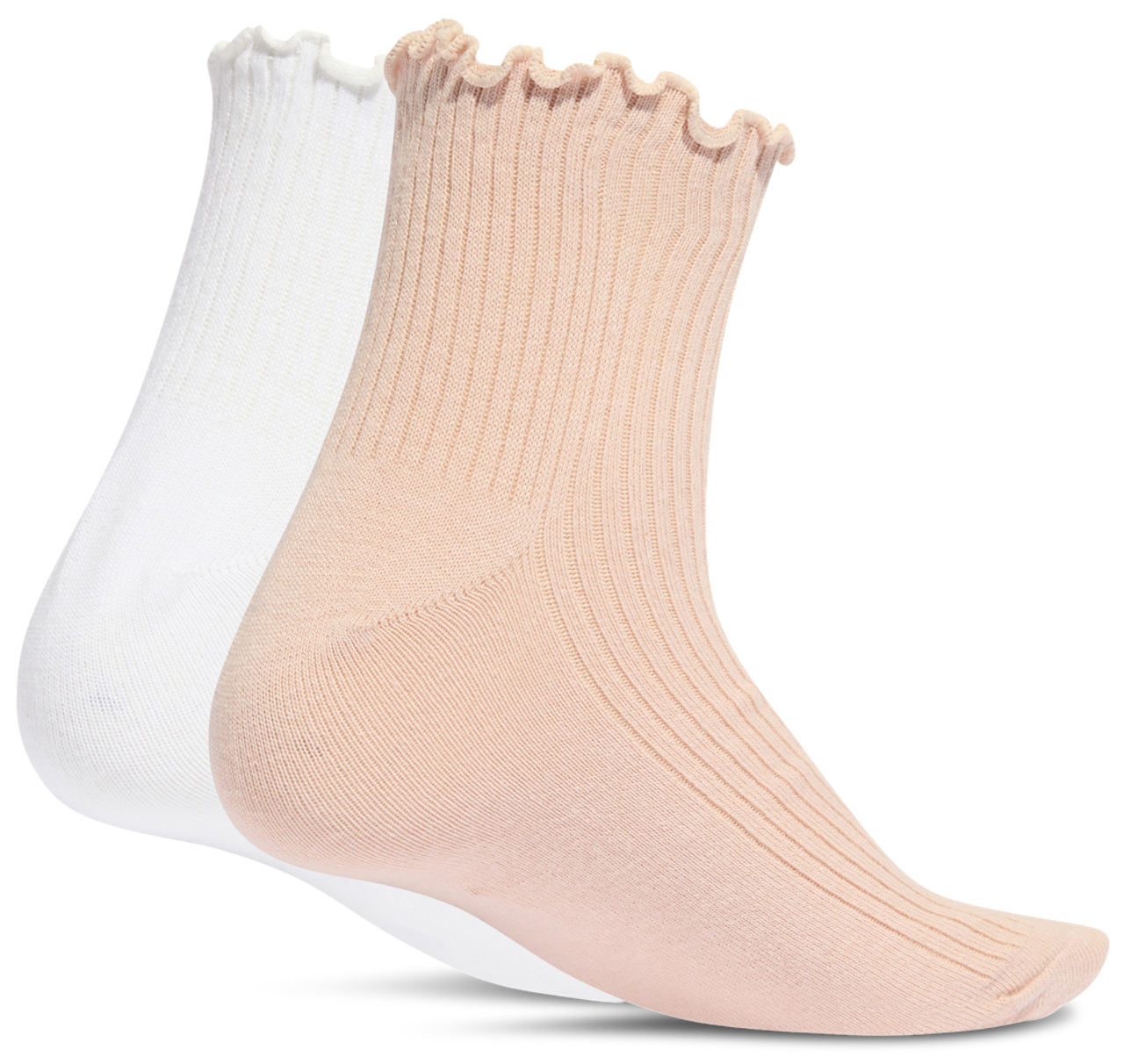 adidas Ruffle Quarter Socks 2 Pairs Image 2 of 4. Tap to open photo gallery.