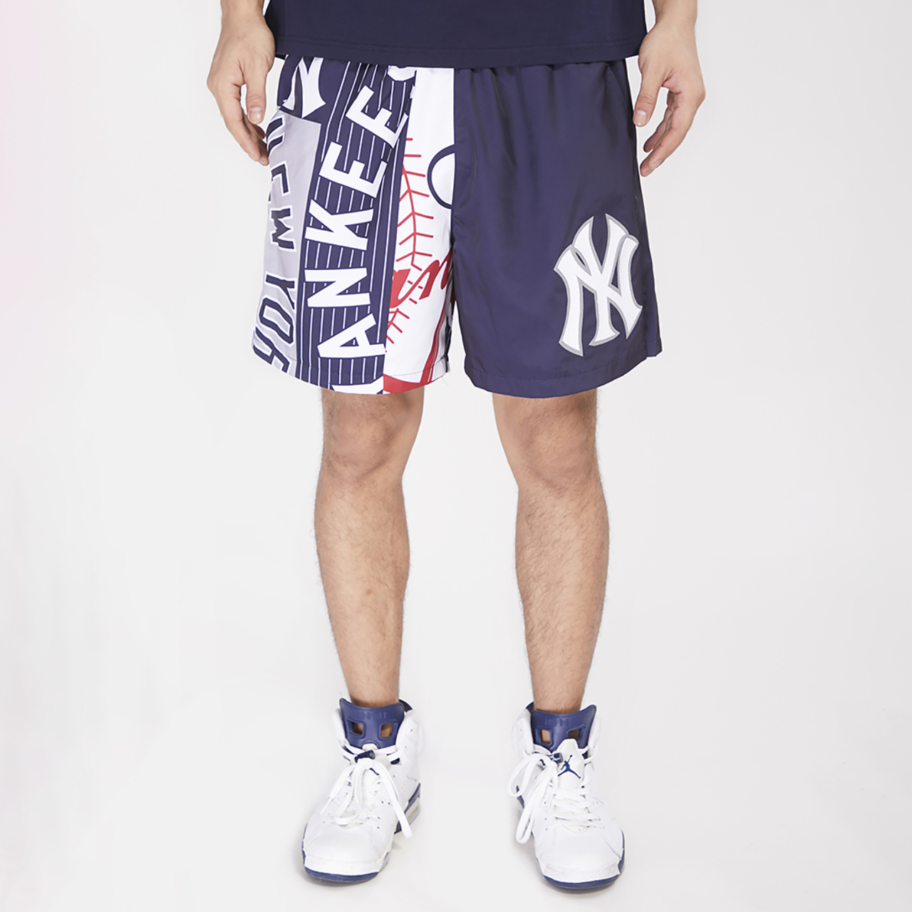 Pro Standard Yankees Mash Woven Shorts Image 1 of 4. Tap to open photo gallery.