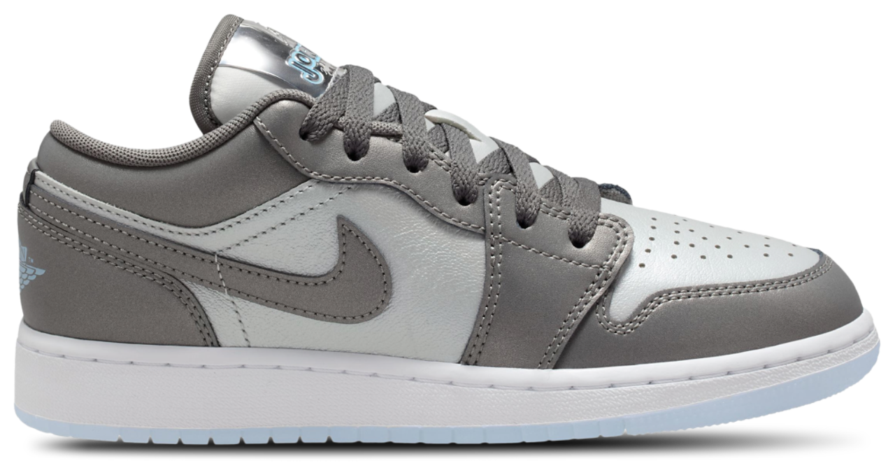 Nike Air Jordan 1 Low シルバー Jordan Air Jordan 1 Low SE UNI - Boys' Grade School | Foot Locker