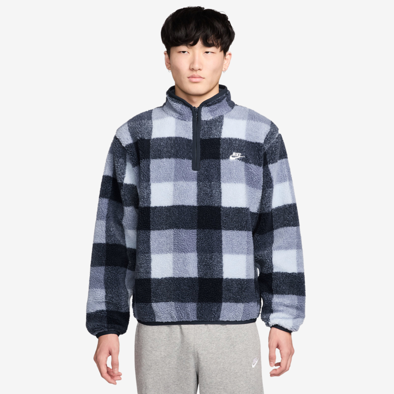 Nike Club Seasonal Winterized All Over Print Half-Zip Image 1 of 3. Tap to open photo gallery.