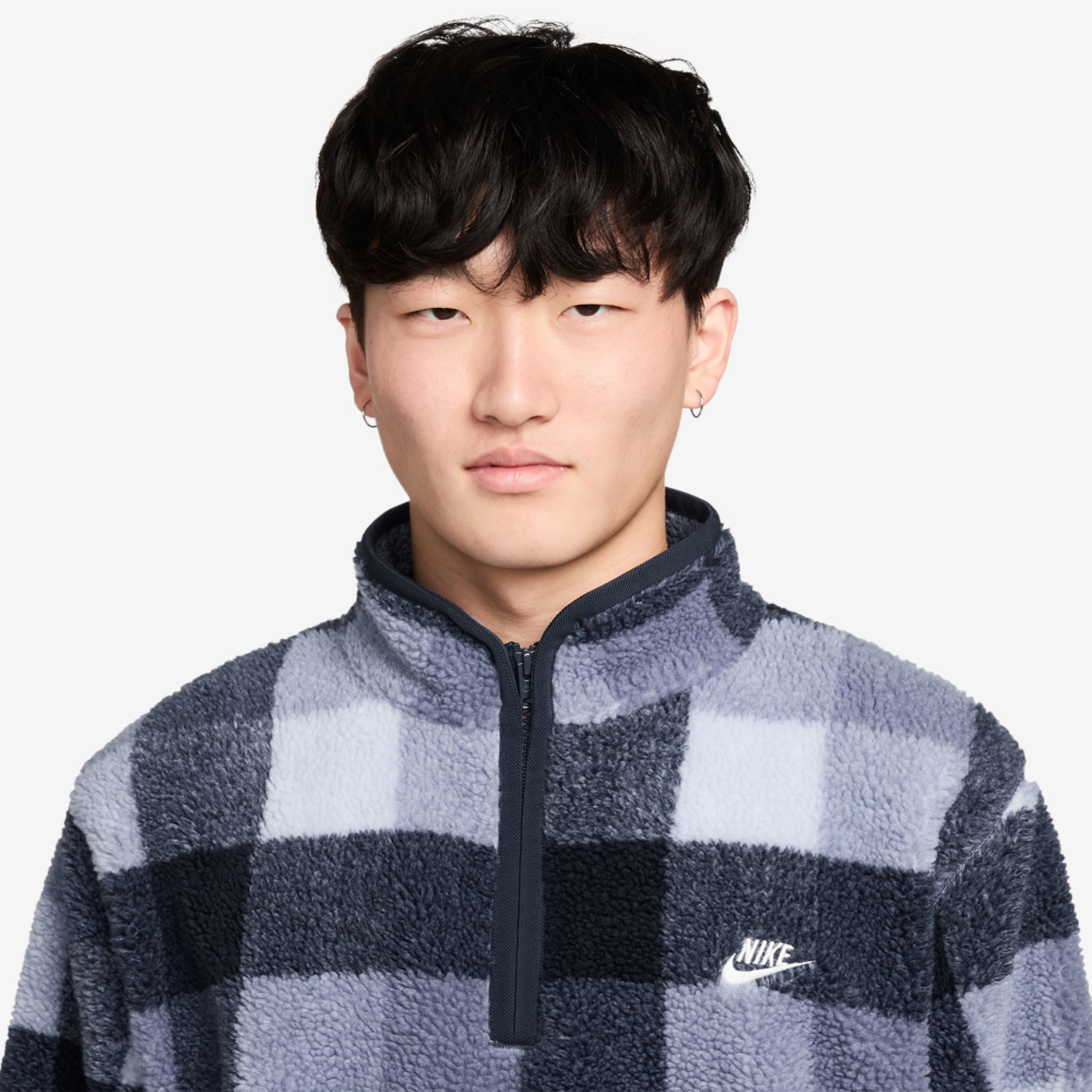 Nike Club Seasonal Winterized All Over Print Half-Zip Image 3 of 3. Tap to open photo gallery.