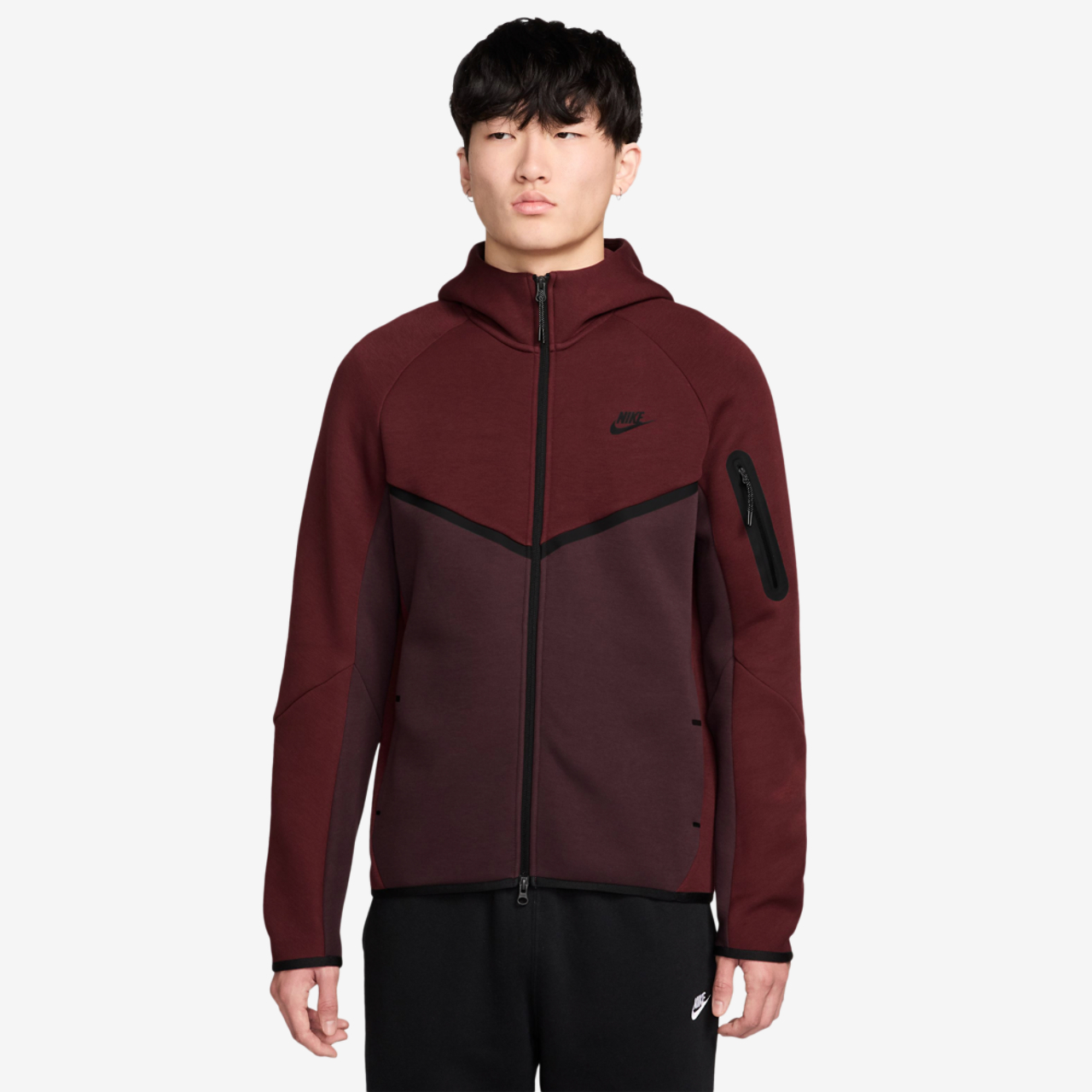 Nike Tech Fleece Full-Zip Windrunner Hoodie Image 1 of 3. Tap to open photo gallery.