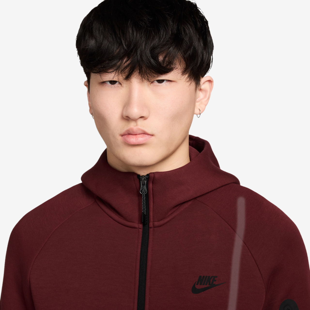 Nike Tech Fleece Full-Zip Windrunner Hoodie Image 3 of 3. Tap to open photo gallery.