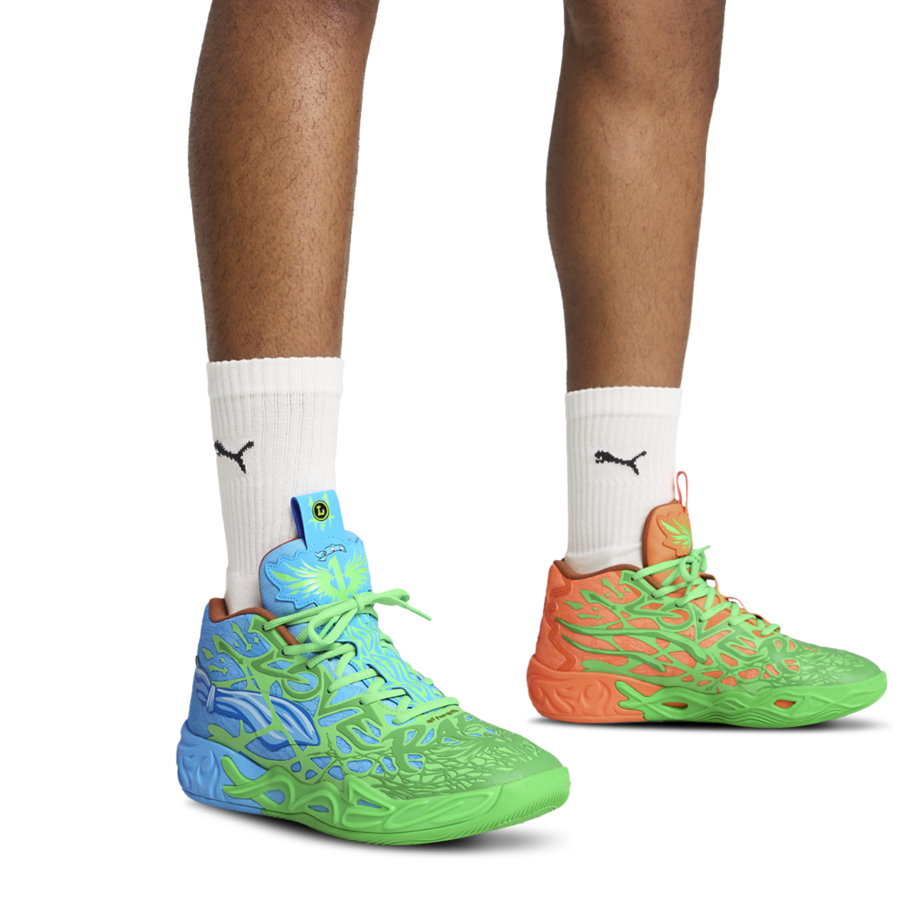 PUMA M.E.L.O. タートルズ mb.04 27cm PUMA x TMNT MB.04 Raphael and Donatello Big Kids' Basketball