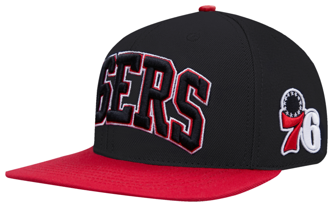 Pro Standard 76ers Half Court Wool Snapback Hat Image 2 of 6. Tap to open photo gallery.