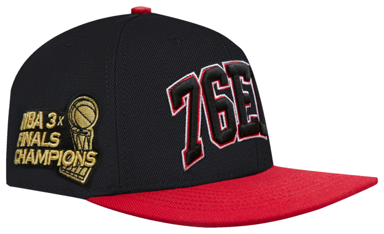 Pro Standard 76ers Half Court Wool Snapback Hat Image 4 of 6. Tap to open photo gallery.