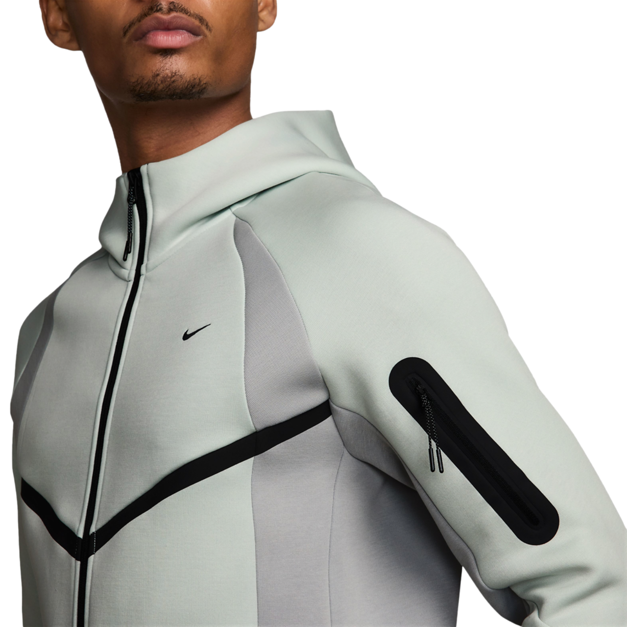 Nike Tech Fleece Pro Wear Full-Zip Jacket Image 3 of 3. Tap to open photo gallery.