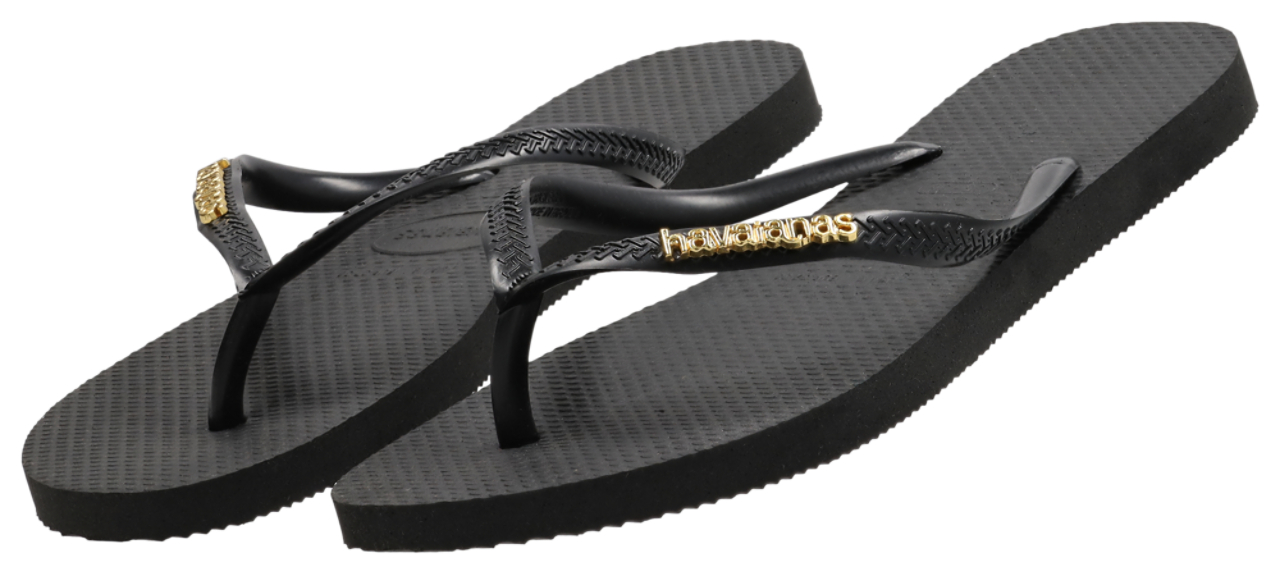 Havaianas Slim Logo Metallic Image 4 of 6. Tap to open photo gallery.