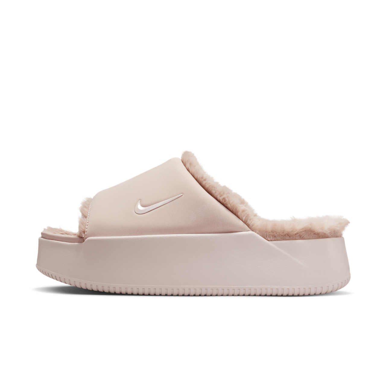 Nike Calm Elevation Fur Slides Afbeelding 3 van 6. Tik om de fotogalerij te openen..