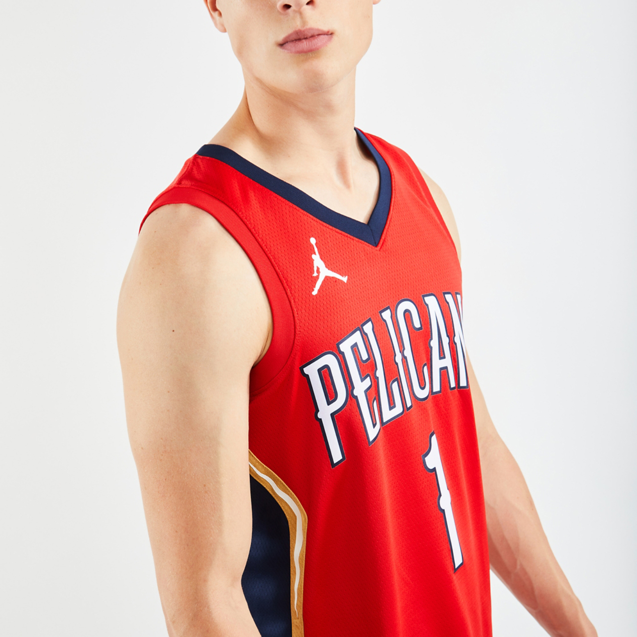 Jordan New Orleans Zion Swingman Statement Jersey Afbeelding 4 van 4. Tik om de fotogalerij te openen..