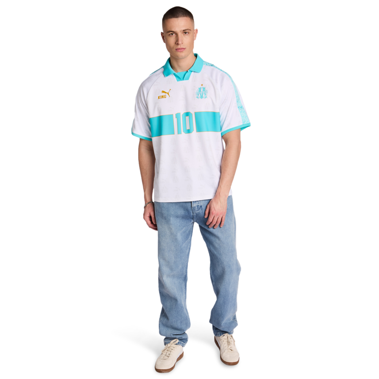 Puma Olympic Marseille King Retro Image 2 sur 5. Appuyez pour ouvrir la galerie de photos.