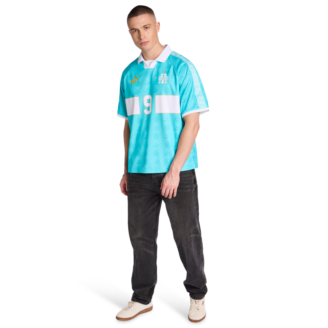Puma Olympic Marseille King Retro Image 2 sur 5. Appuyez pour ouvrir la galerie de photos.