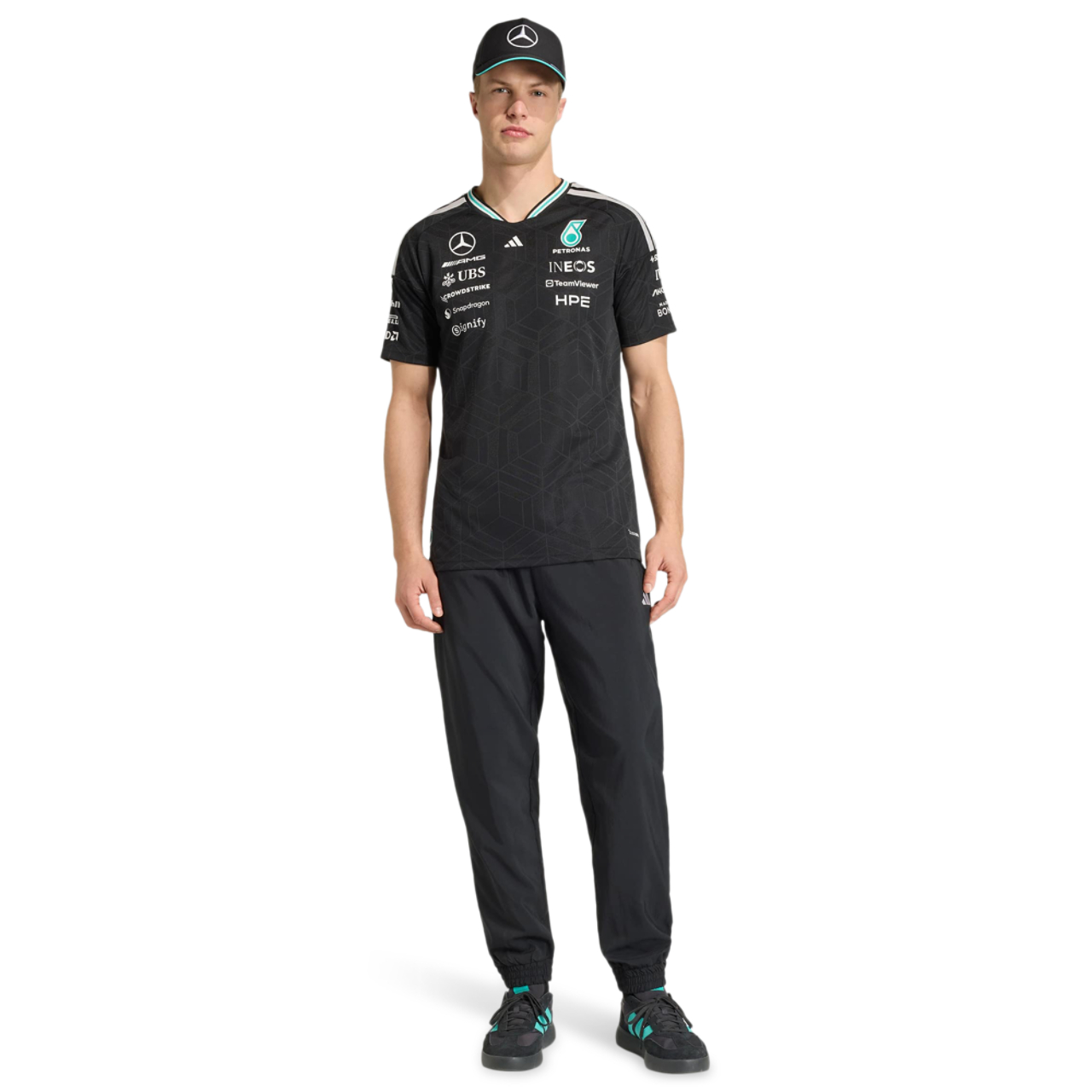 adidas Mercedes F1 Driver Authentic Jersey Imagen 2 de 5. Toque para abrir la galería de fotos.