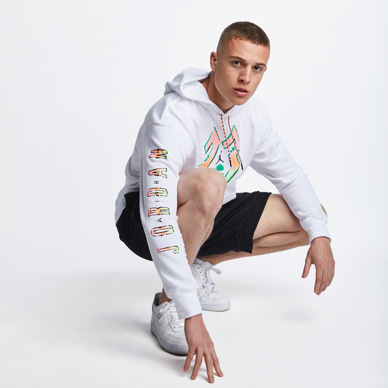 Jordan Essential Graphic Fleece Hoodie Image 2 of 4. Tap to open photo gallery.