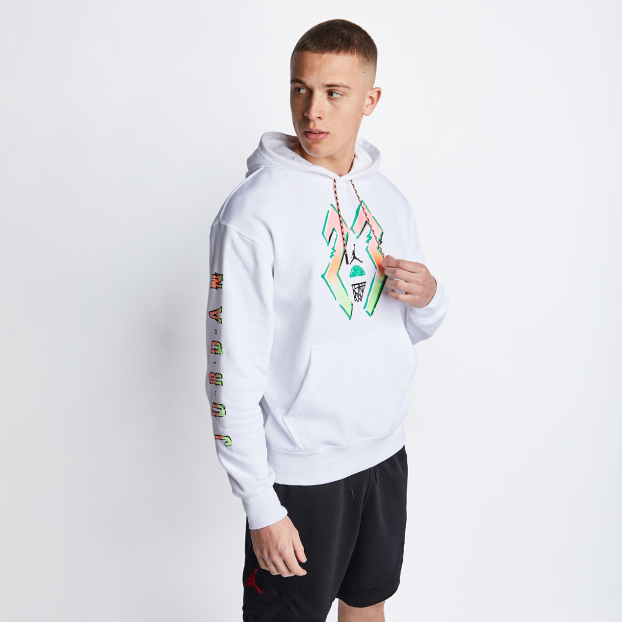 Jordan Essential Graphic Fleece Hoodie Image 3 of 4. Tap to open photo gallery.