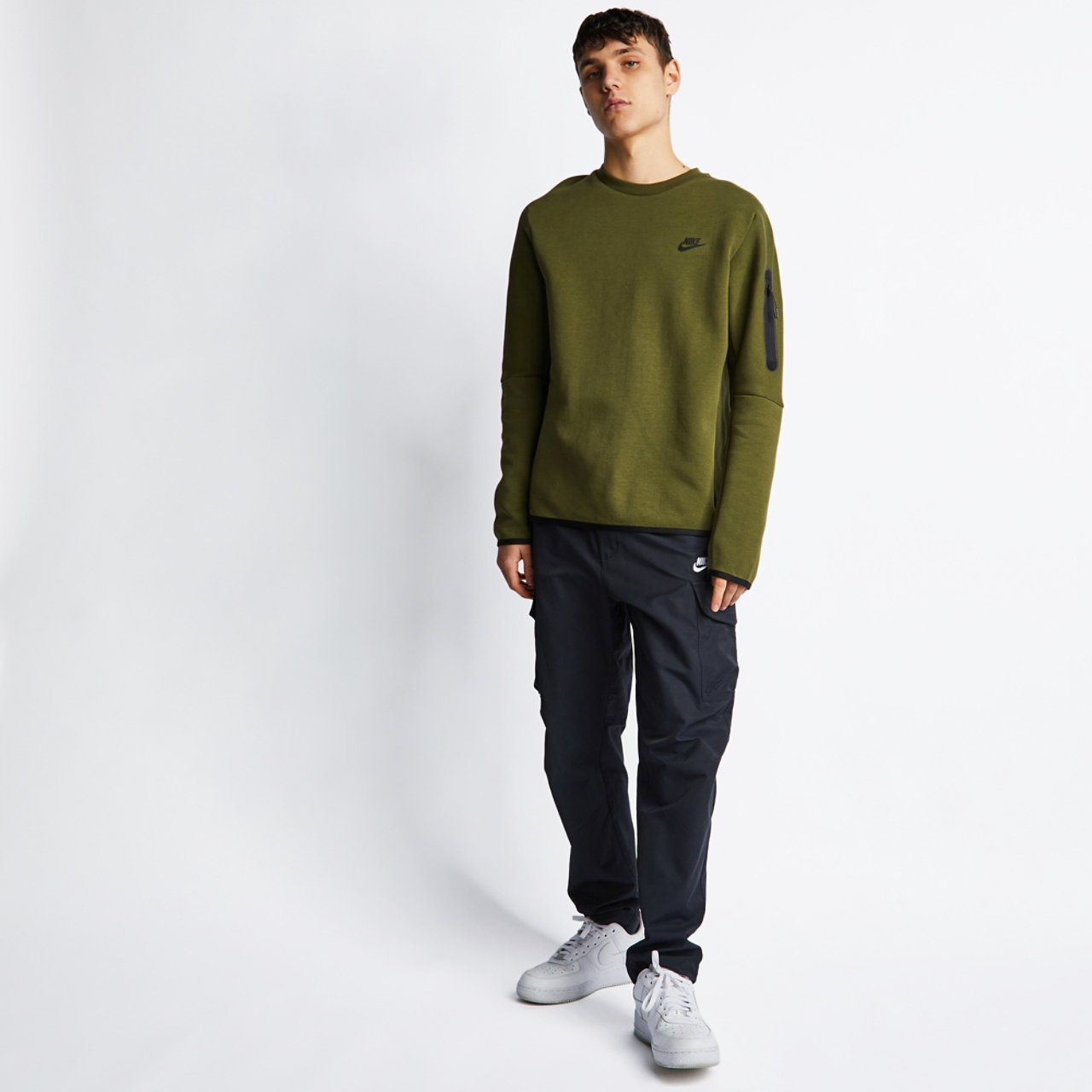 Nike Tech Fleece Crew Neck Image 2 of 4. Tap to open photo gallery.