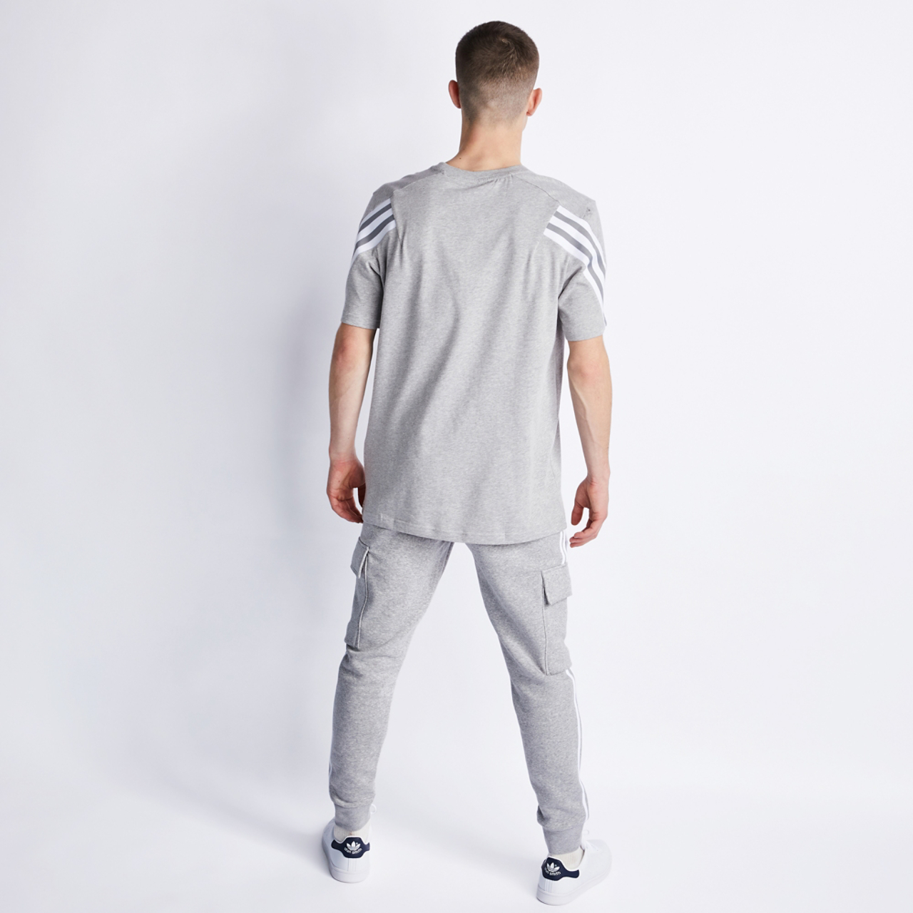 adidas Fi 3 Stripe Tee Image 3 of 4. Tap to open photo gallery.