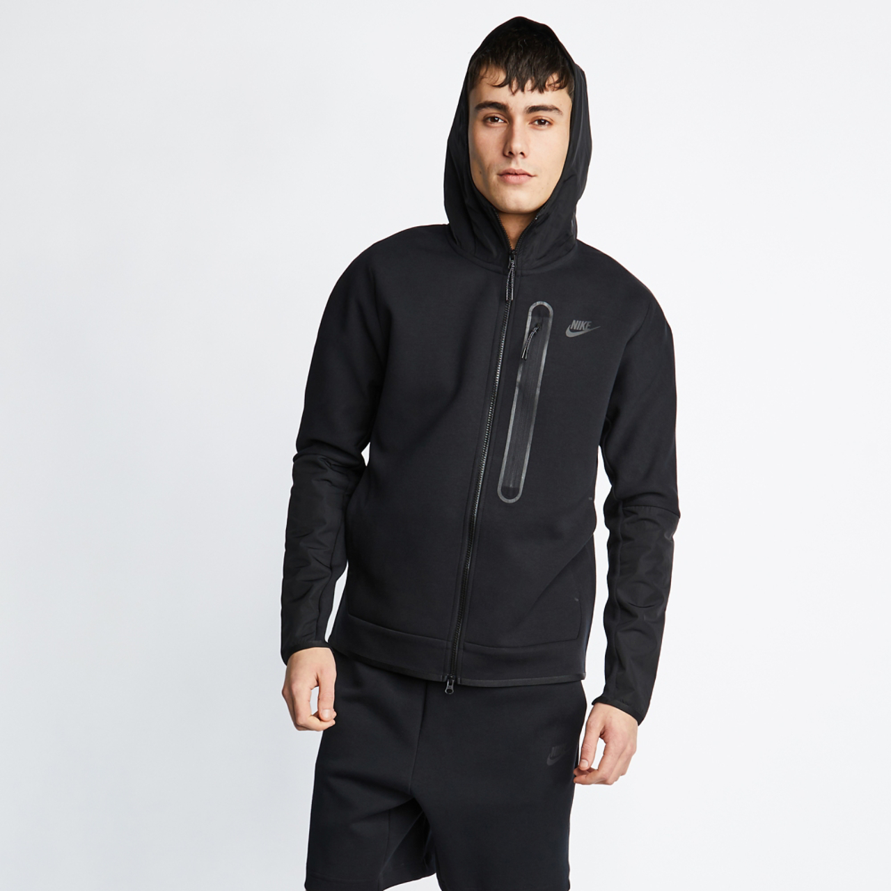 Nike Tech Fleece Mix Full-zip Hoody Image 1 of 4. Tap to open photo gallery.