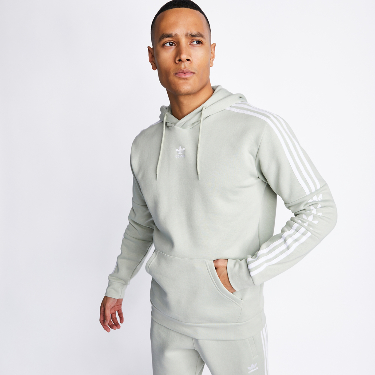 adidas Originals Trefoils Stripes Over The Head Hoody Image 4 of 4. Tap to open photo gallery.