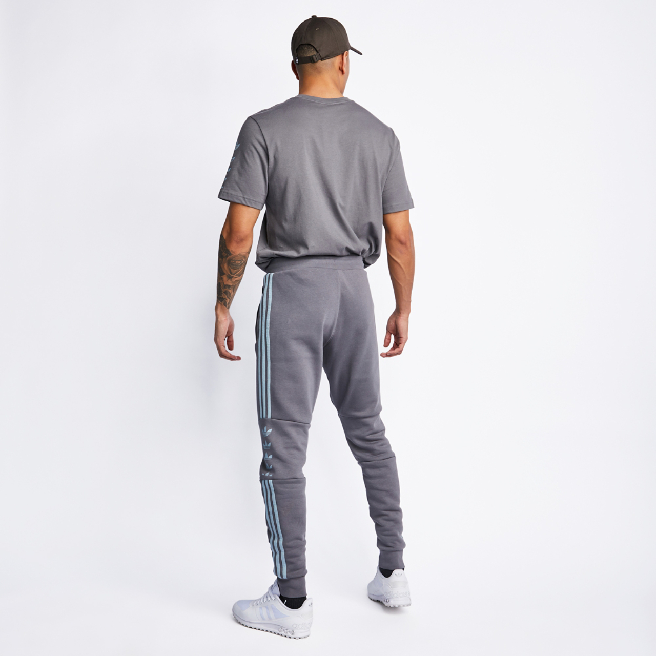 adidas Originals Trefoils Stripes Cuffed Pant Image 3 of 4. Tap to open photo gallery.