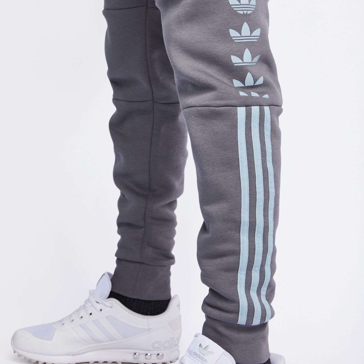adidas Originals Trefoils Stripes Cuffed Pant Image 4 of 4. Tap to open photo gallery.