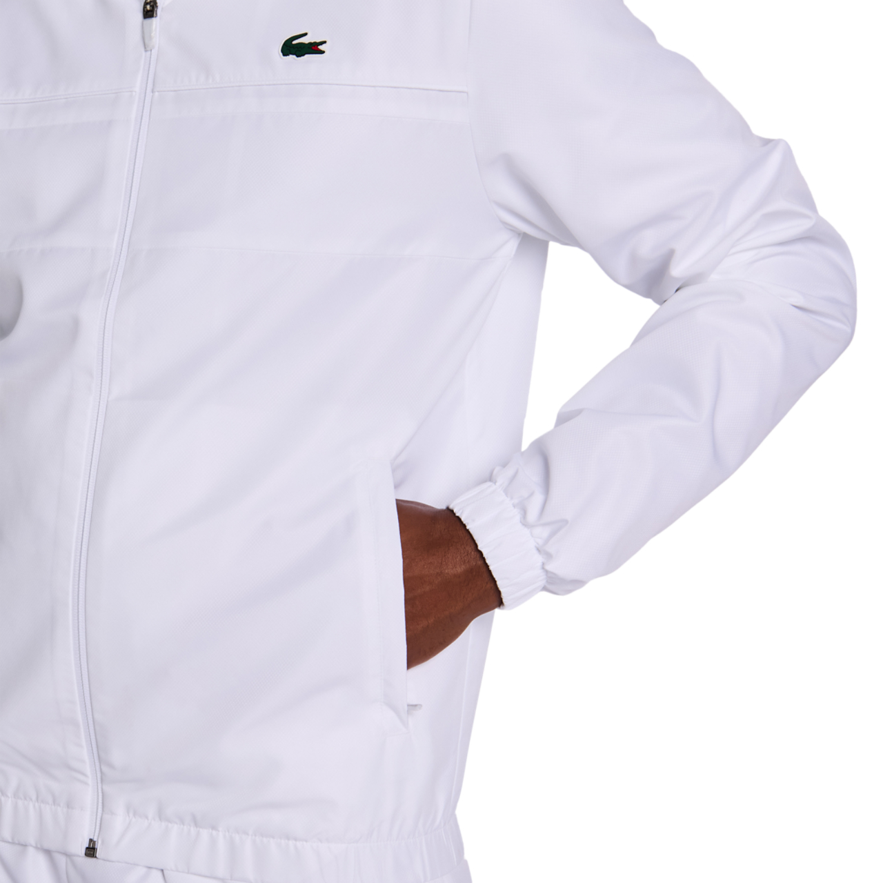 Lacoste Diamond Weave Hooded Afbeelding 5 van 6. Tik om de fotogalerij te openen..