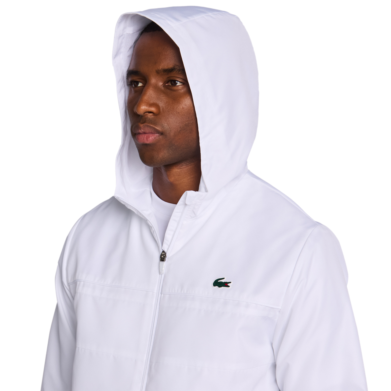 Lacoste Diamond Weave Hooded Afbeelding 6 van 6. Tik om de fotogalerij te openen..