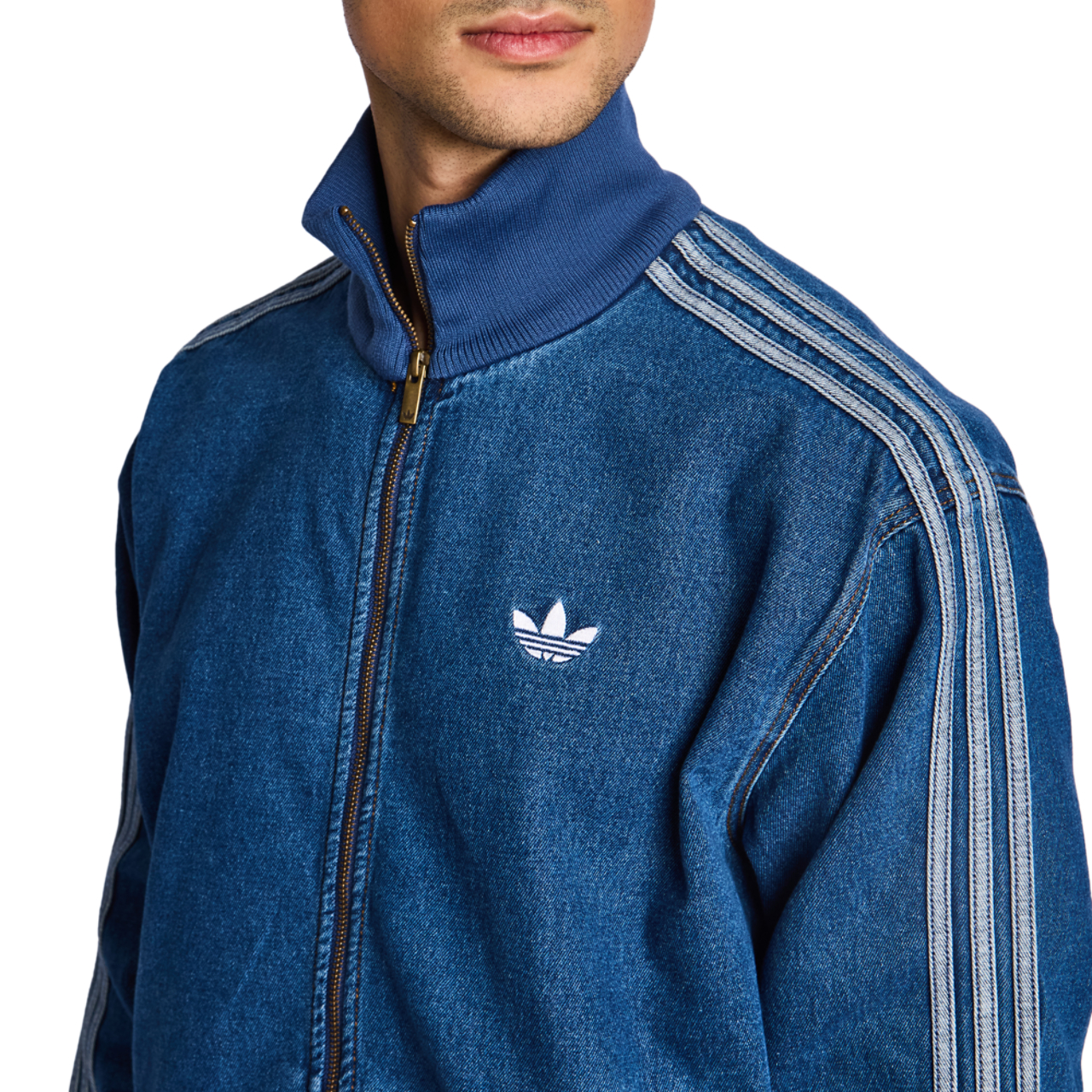 adidas Firebird Denim Image 5 of 6. Tap to open photo gallery.