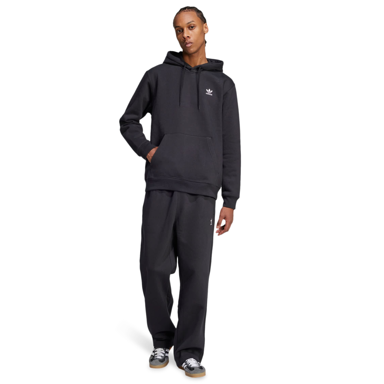 adidas Trefoil Essentials Open Hem Joggers Immagine 2 di 4. Tocca per aprire la galleria fotografica.