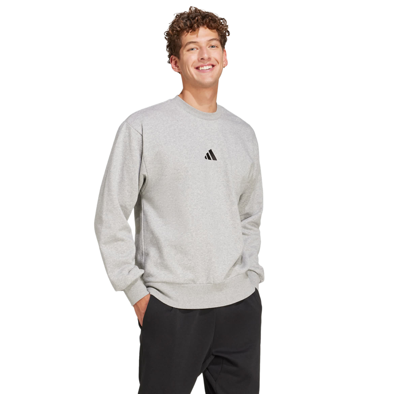 adidas Essentials Feel Cozy Fleece Sweatshirt Imagen 2 de 5. Toque para abrir la galería de fotos.