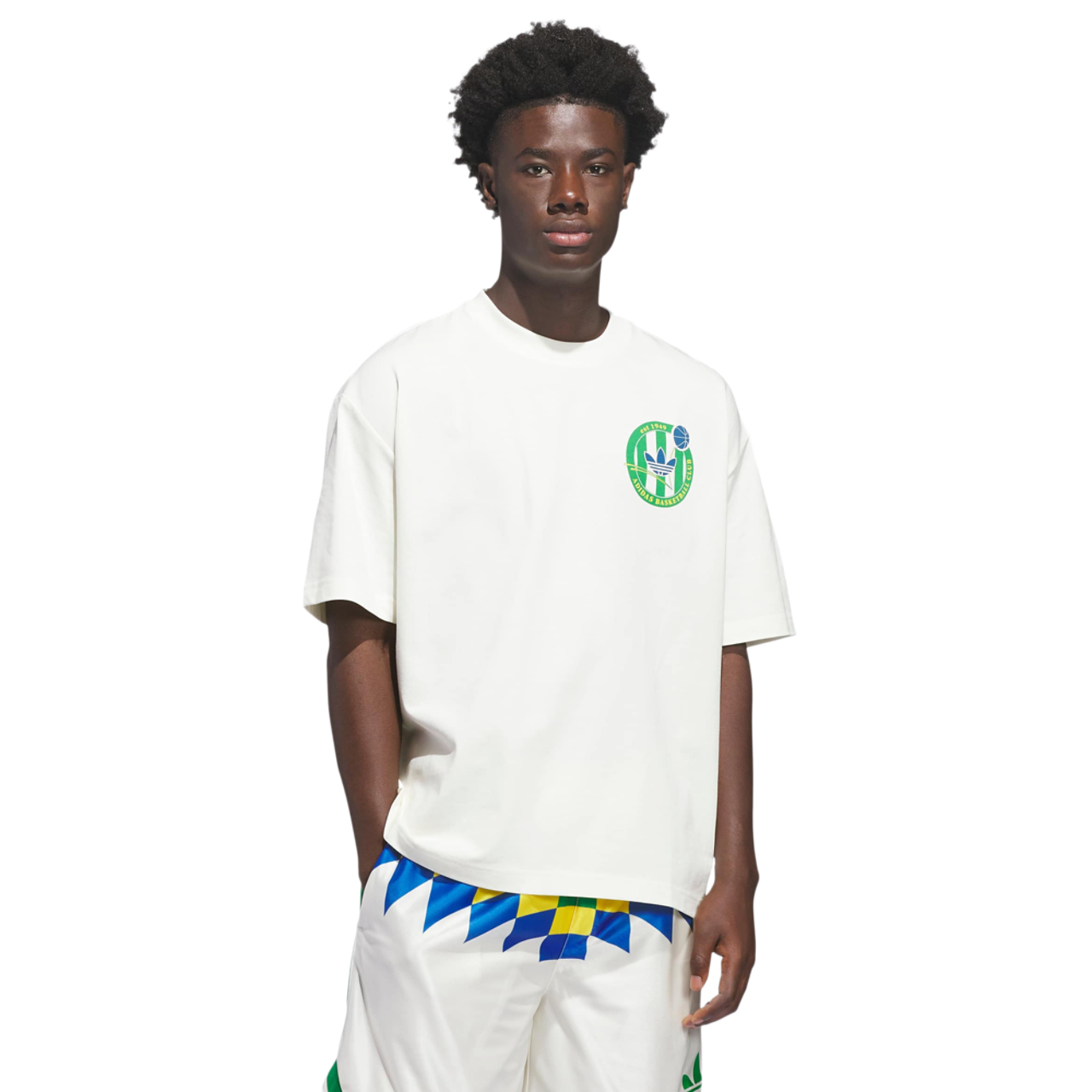 adidas Originals Basketball Crest T-shirt Afbeelding 1 van 5. Tik om de fotogalerij te openen..