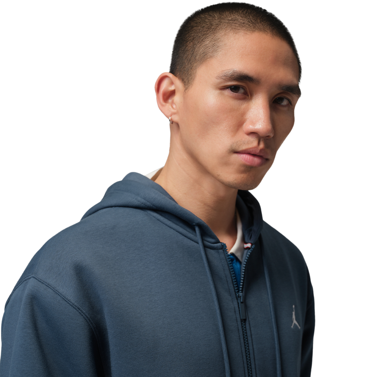 Jordan Brooklyn Fleece Full Zip Hoodie Image 2 of 3. Tap to open photo gallery.