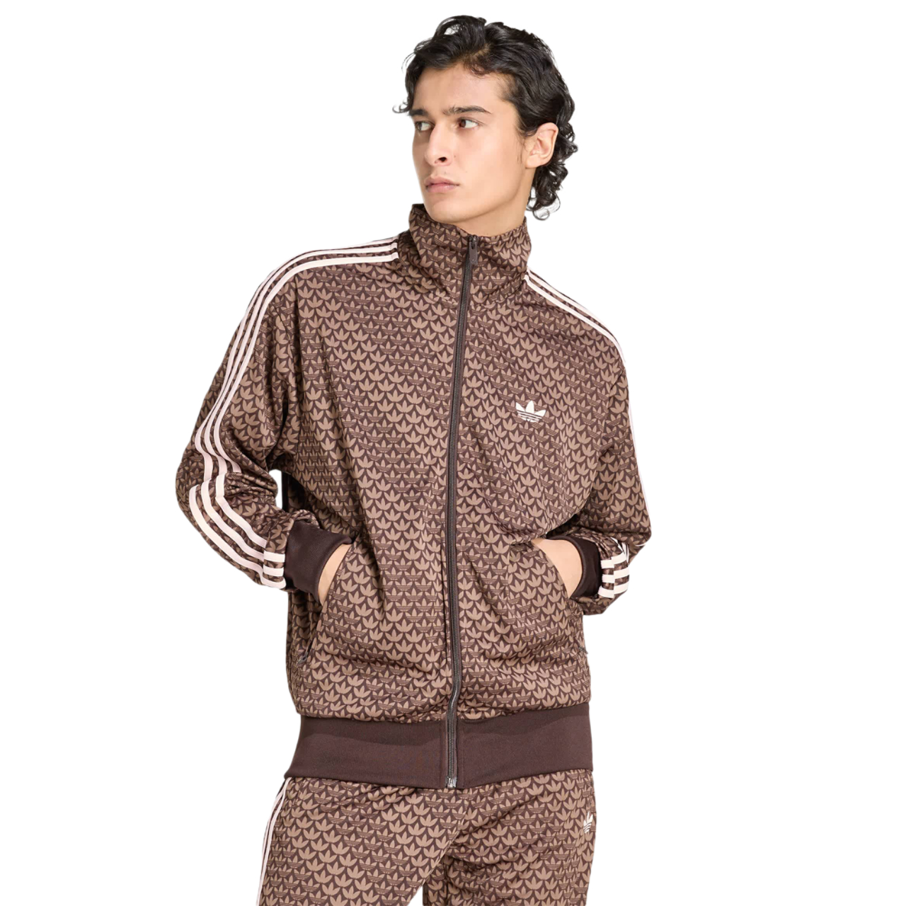 adidas Firebird Loose Monogram Track Top Image 1 of 5. Tap to open photo gallery.