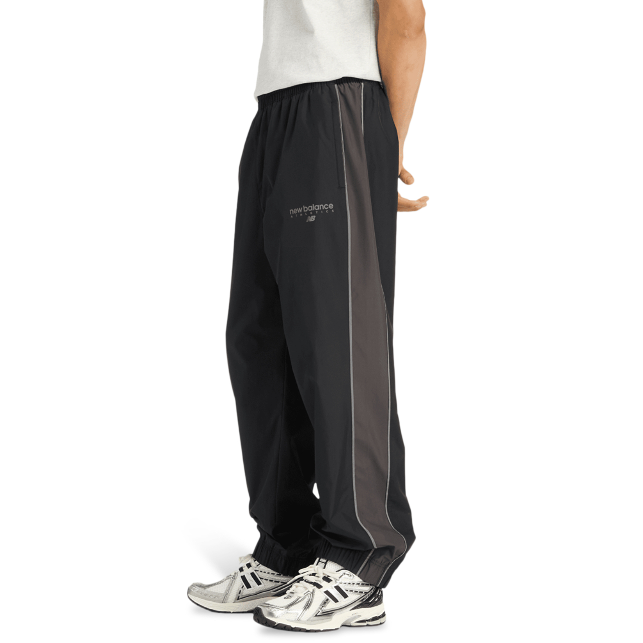 New Balance Trackside Woven Pant Image 3 of 3. Tap to open photo gallery.
