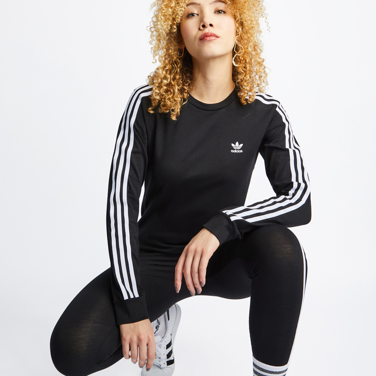 adidas 3Stripes Longsleeve Image 4 of 4. Tap to open photo gallery.