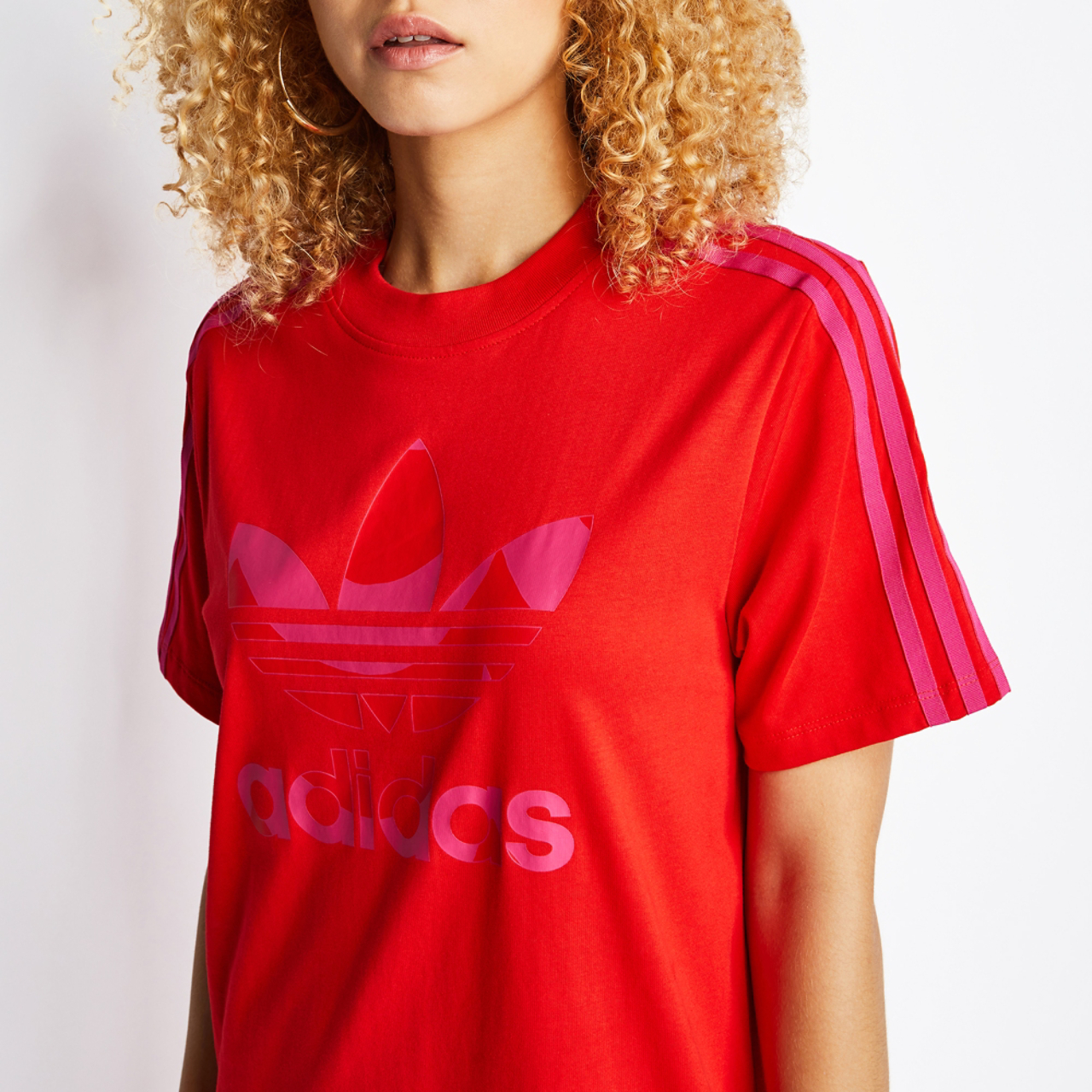 adidas Marimekko Trefoil Print Infill Tee Dress Image 4 of 5. Tap to open photo gallery.