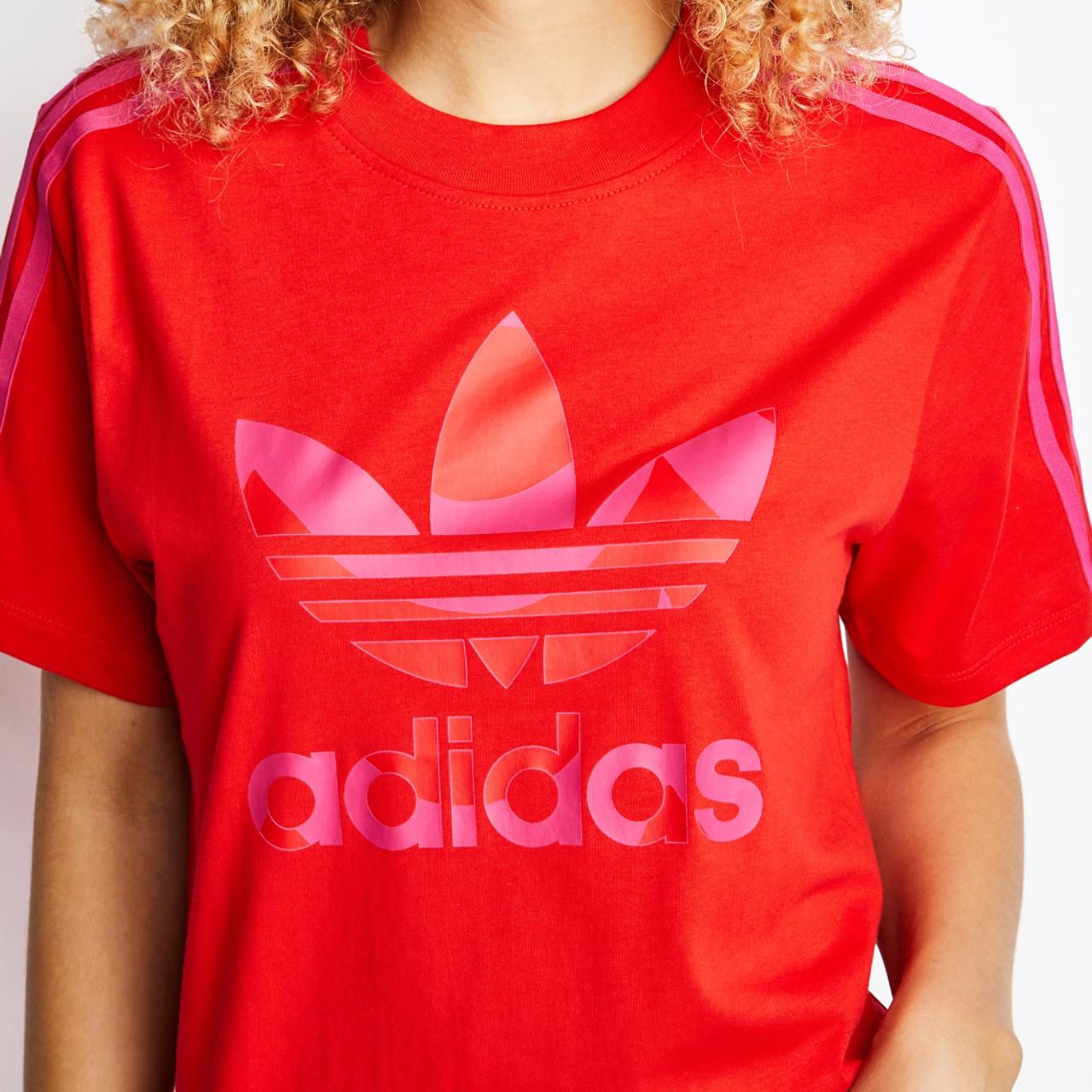 adidas Marimekko Trefoil Print Infill Tee Dress Image 5 of 5. Tap to open photo gallery.