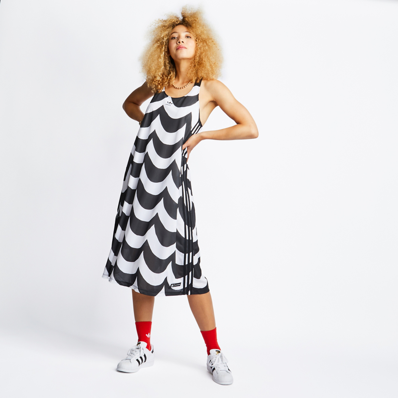 adidas Marimekko Midi Tank Dress Image 1 of 9. Tap to open photo gallery.