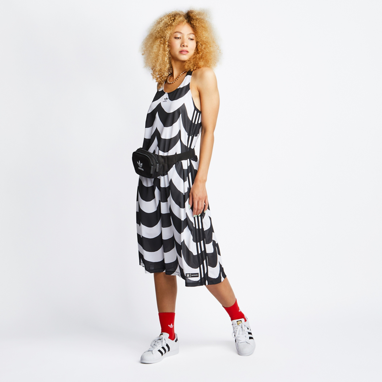 adidas Marimekko Midi Tank Dress Image 7 of 9. Tap to open photo gallery.