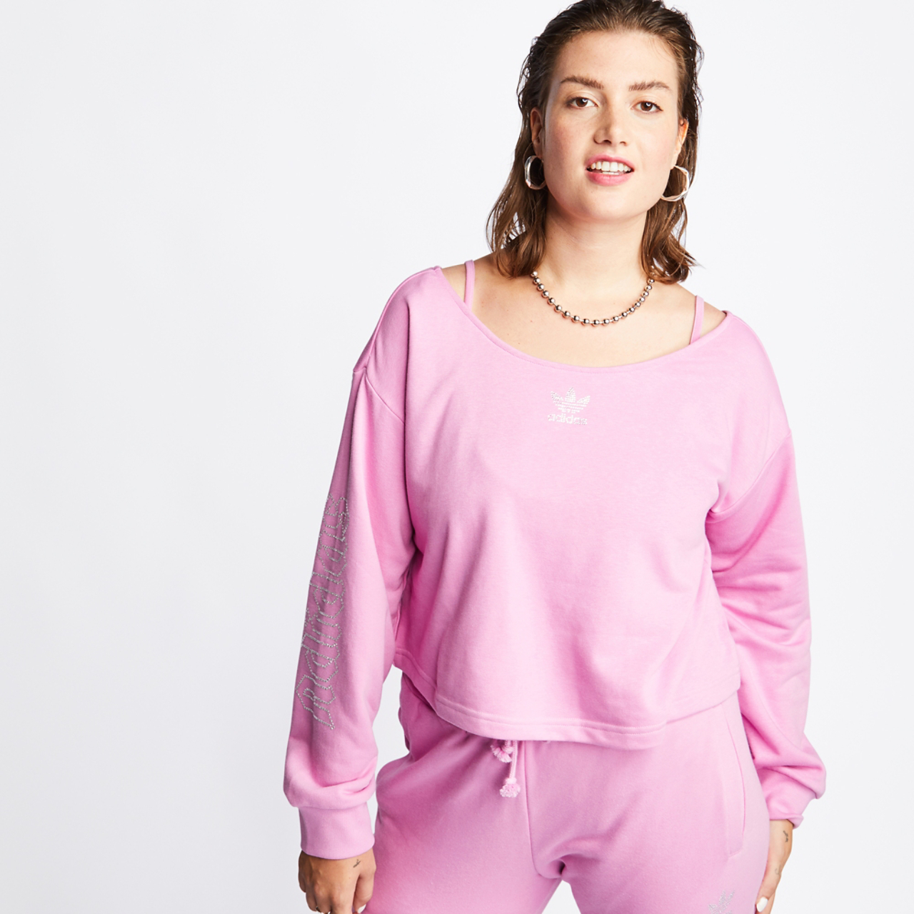 adidas Slouchy Crew Sweatshirt Image 4 of 6. Tap to open photo gallery.