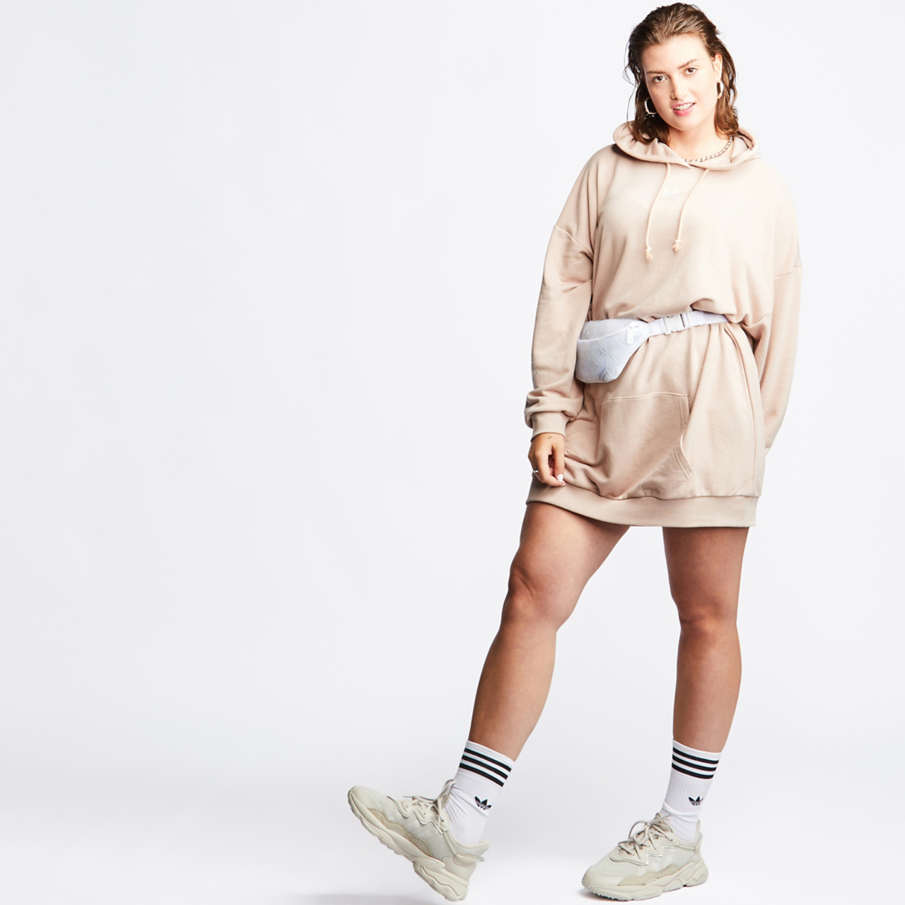 adidas Hoodie Dress Image 2 of 6. Tap to open photo gallery.