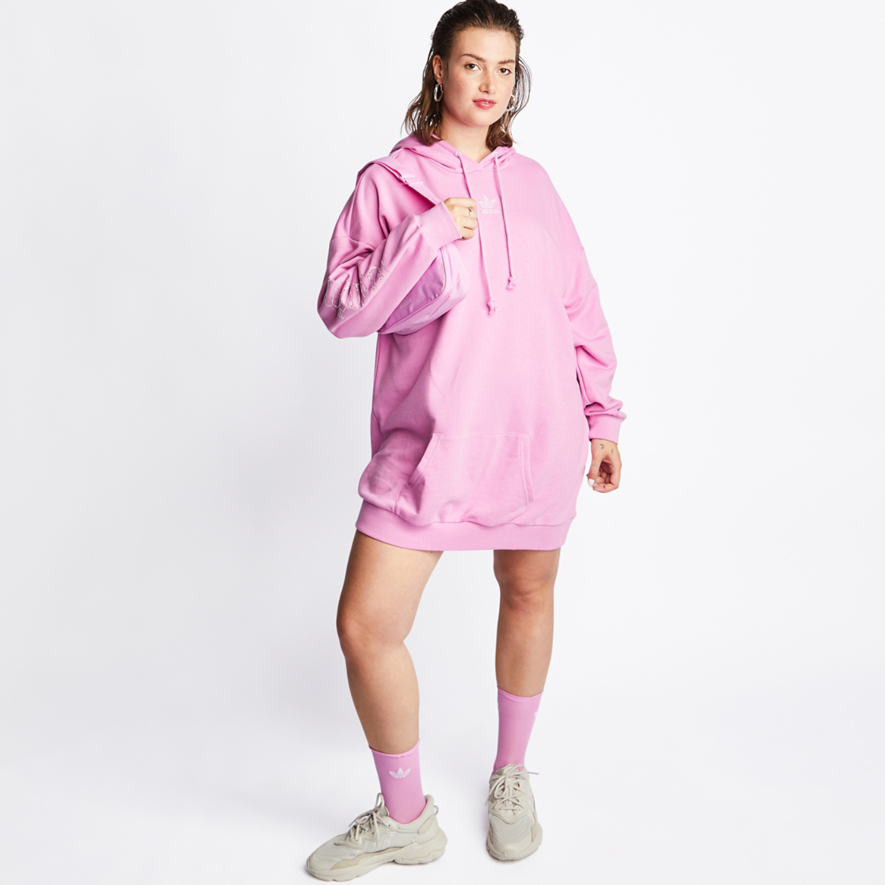 adidas Hoodie Dress Image 3 of 7. Tap to open photo gallery.